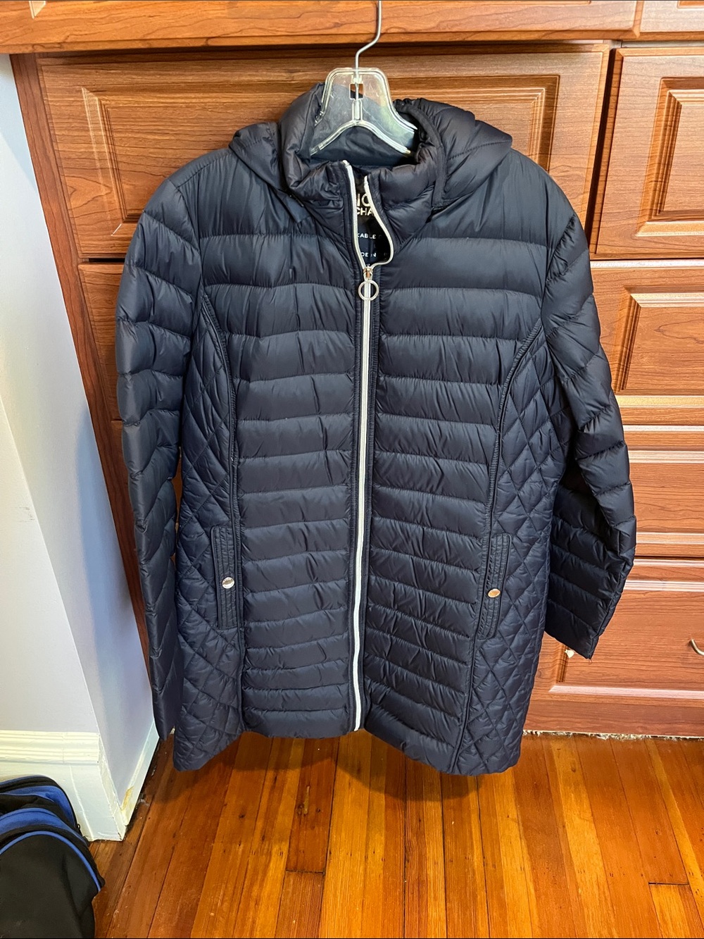 Michael Kors Black Quilted Hooded Puffer Coat